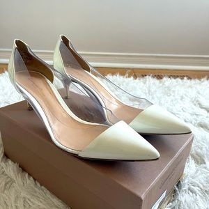 SOLD SOLD SOLD Size 11 Plexi 55 Pumps in White
